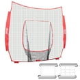 thumbnail image 1 of KFFKFF 7x7 ft Baseball Softball Practice Net, Portable Baseball Training Net for Hitting Batting Catching Pitching, Backstop Baseball Equipment Training Aids with Strike Zone (Net Only), 1 of 9