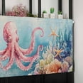 thumbnail image 6 of Octopus Valances for Windows Farmhouse Kitchen Curtains Valances Rod Pocket Valance Curtains for Kitchen Windows Ocean Coastal Starfish Watercolor Blue Coral Window Valances for Bathroom 42"x18", 6 of 6