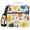 Hand Drawn Sun, variant on 3 Ring Zipper Binder with Shoulder Strap Waterproof Trapper Keeper 2 Inch D-Ring 500 Sheets Capacity Hand Drawn Sun