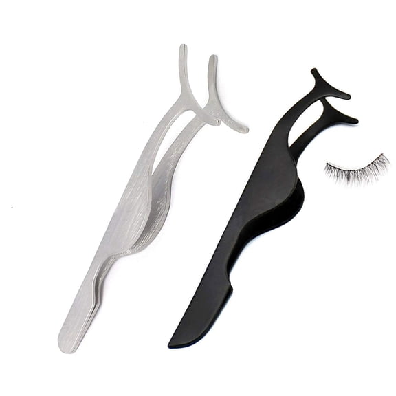 OdontoMed2011® 2 Pack - False Eyelashes Tool Eyelash Extension Tweezers Clip Tweezers Nipper Tool