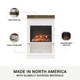thumbnail image 3 of Mateo Electric Fireplace with Mantel and Open Shelf, Ivory Oak with Rustic, 3 of 9