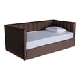 thumbnail image 4 of Cama Doble De Lino Chocolate Makora Modelo Gambino Incluye 2 Colchones, 4 of 8
