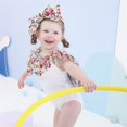 thumbnail image 1 of Traje de baño de una pieza para niña pequeña Traje de baño elegante para niña Traje de baño con volantes Trajes de baño Traje de baño con cordones, 3-4 años, Floral Feliz Sencillez, 1 of 5