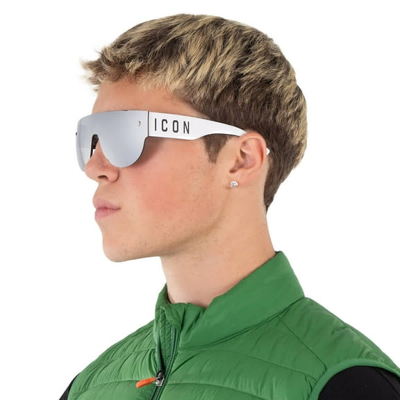 Dsquared2 Silver Shield Men's Sunglasses ICON 0002/S 0CCP/T4 99