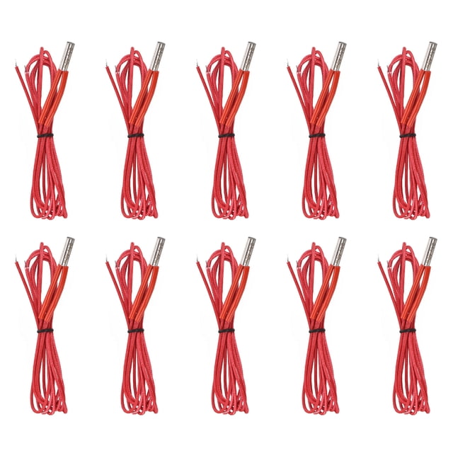 Ceramic Cartridge Heater, DC24V 40W Heater,Red 10 Pack