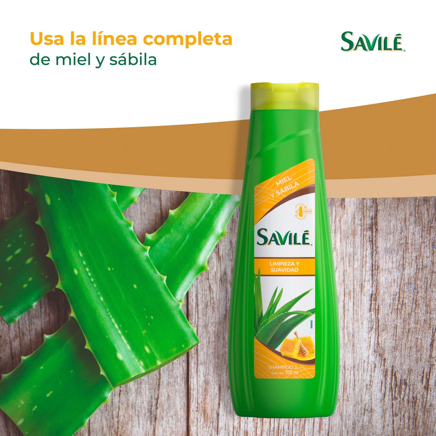 Savile 2 in 1 Shampoo Honey & Aloe Vera for All Hair Types 23.7 oz (700 ml)