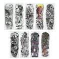 thumbnail image 2 of Etiqueta Engomada Del Tatuaje ANGGREK Manga De Tatuajes Patrón Grande 9 Hojas Para Maquillaje, 2 of 7