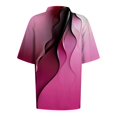 thumbnail image 4 of DENGDENG Short Sleeve Polo Shirts for Women Collared V Neck T Shirts Casual Button Down Tops Loose Fit Comfy Tees 2024 Hot Pink S, 4 of 4