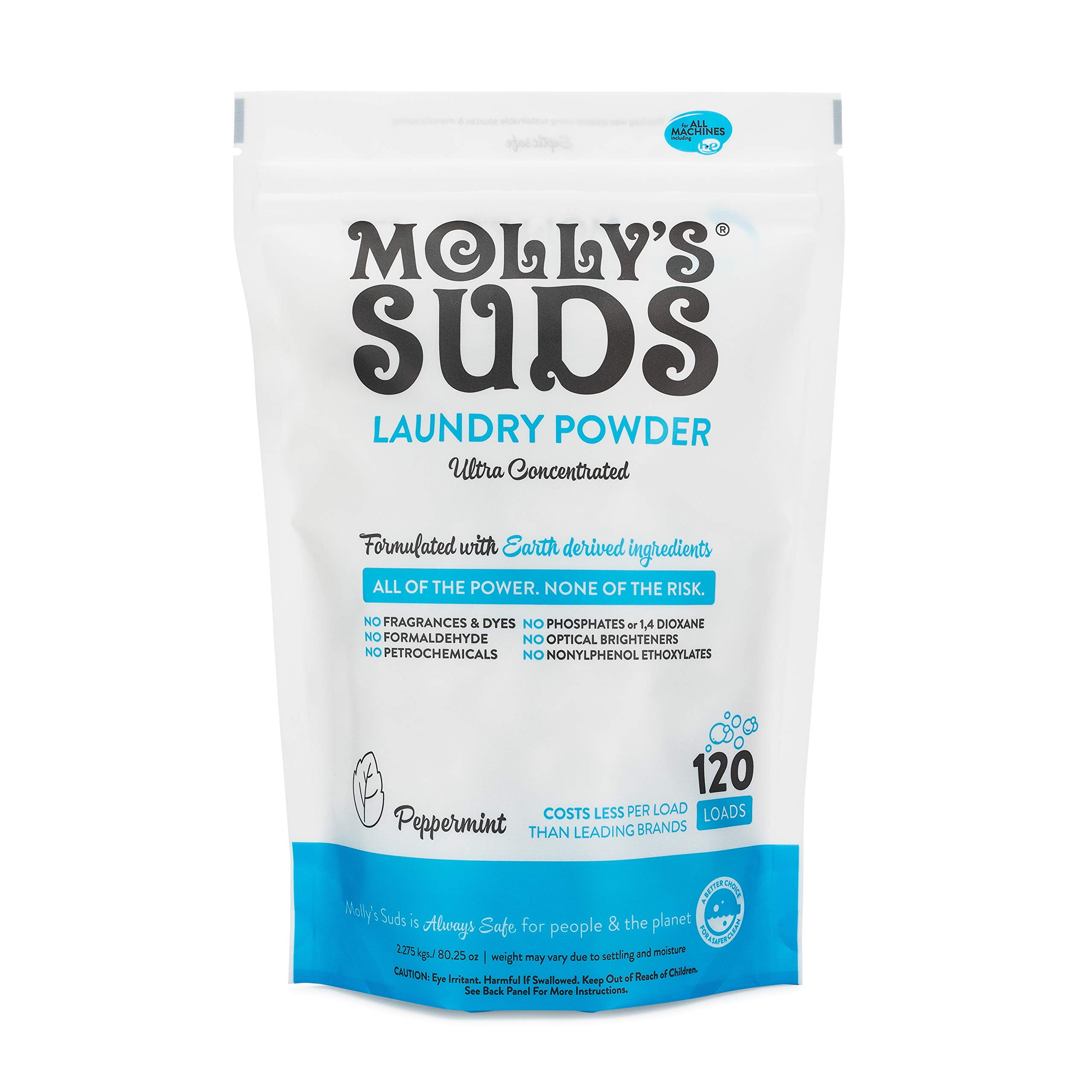 Buy Mollys Suds Original Laundry Detergent Powder 120 load, Natural Laundry Soap for Sensitive