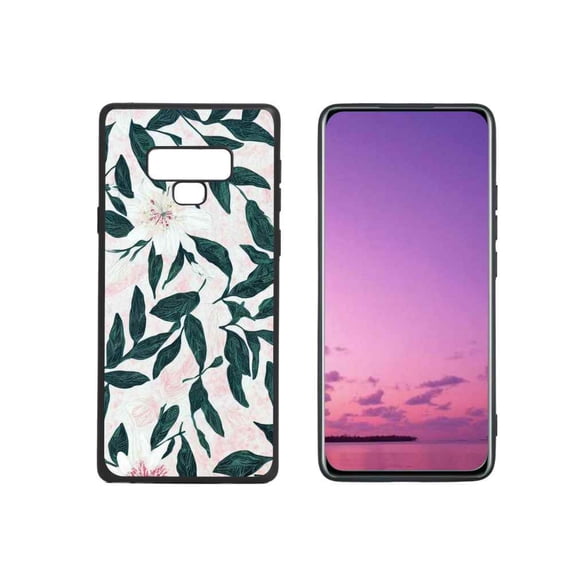 Floral-325 Phone Case, Degined for Samsung Galaxy Note 9 Case Men Women, Flexible Silicone Shockproof Case for Samsung Galaxy Note 9