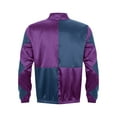 thumbnail image 4 of TiaoBug Mens Horse Racer Costume Satin Jackets Contrast Checkerboard Outerwear Halloween Party Fancy Dress Purple&Navy Blue XL, 4 of 7
