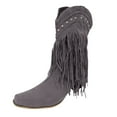 thumbnail image 3 of Oyedens Tassel Knee High Cowboy Boots for Women Bohemian Western Wide Mid Calf Cowgirl Riding Boots, 3 of 5