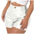 thumbnail image 2 of vigerkar Sexy Booty Shorts, Rave Pants, Casual High Waisted Stretch Short Pants for Women (White, M), 2 of 7