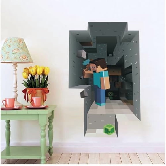 Wall Decal Cartoon Character 3D Game Sticker Kid Room Decor Bedroom Poster Mural Wallpaper For Christmas/Birthday Gift