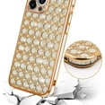 thumbnail image 5 of Glitter Case Compatible with iPhone 13 Pro Max Cute Case for Women Girls, Luxury Crystal Shiny Bling 3D Diamond Jewelry Rhinestone Slim Soft TPU Bumper Protective Sparkly Cover Girly Case Clear, 5 of 14