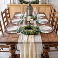 thumbnail image 6 of Purple Green Wood Grain Round Placemats Set of 4 for Dinning Tables,Heat-proof Braided Table Mats 13 Inch,Rustic Retro Wooden Plank Washable Place Mat for Kitchen Restaurant Party Decor Table Setting, 6 of 9