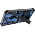 thumbnail image 2 of for Samsung Galaxy S22 Plus Camouflage Case, Heavy Duty Shockproof Protection Military Grade Built-in Magnetic Kickstand Camo Cover Case for Samsung Galaxy S22 Plus MC Dark Blue, 2 of 14