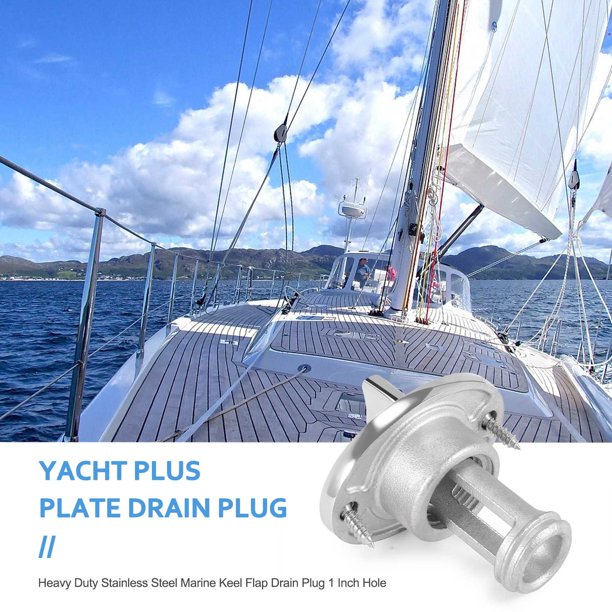 Oval Garboard Drain Plug Marine 316 Stainless Steel Drain Plug Fits 1