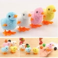 thumbnail image 2 of 5pcs Wind Up Plush Chick Hopping Fun Small Clockwork Chick Animal Toy for Kids New, 2 of 7