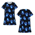 thumbnail image 4 of Blue Rose Women'S Nightgown Sleepwear Short Sleeves Nightshirt Loose Comfy Pajama Medium, 4 of 8