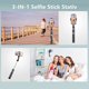 thumbnail image 5 of Palo para selfies con trípode mejorado, 2 luces LED de relleno, trípode para teléfono extra largo de 1,8 m con control remoto desmontable, compatible con teléfonos inteligentes, cámaras,, 5 of 5