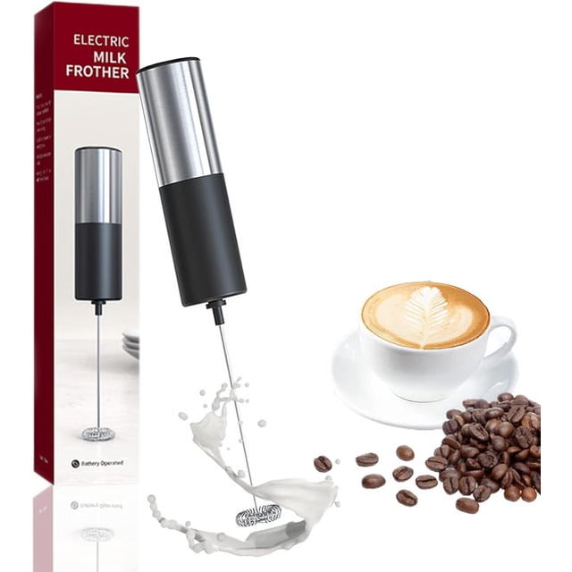 Milk frother for coffee, lattes, drink mixer whisk, mini frother for cappuccino, frappe, matcha, hot chocolate