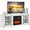 White, variant on Costway 58 Inches Fireplace TV Stand for TVs up to 65 Inches with 1400W Electric Fireplace White