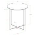 thumbnail image 4 of Ember Interiors Modern Glam Round End Table, Dark Walnut, 4 of 8
