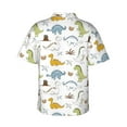 thumbnail image 4 of Xecao Dinosaur print Hawaiian shirt - a stylish short-sleeve button-down for men, perfect for casual beach and tropical outings., 4 of 9