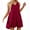 Rose red, variant on YouLoveIt Women’s Summer Sleeveless Mini Dress V Neck Casual Loose Flowy Swing Dress Sundress Solid Color Loose Ruffle Tunic Dress Holiday Plain T Shirt Dress