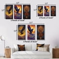 thumbnail image 4 of Designart "Mystical Eagle in Majestic Sunset Sky I" Animals Eagle Wall Art Set Of 3 - Eagle Blue Canvas Set For Living Room Decor, 4 of 6
