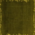 thumbnail image 1 of Ahgly Company Machine Washable Indoor Square Abstract Yellow Modern Area Rugs, 4' Square, 1 of 4
