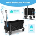 thumbnail image 4 of Carrito Utility LIAPOTT Plegable con Capacidad de 254 kg y Ruedas Todo Terreno, 4 of 9