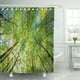 thumbnail image 1 of Cortina de ducha ABPHQTO de madera con dosel de árboles altos brillando a través del sol 152x180 cm, 1 of 2