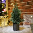 thumbnail image 3 of Flocking artificial Christmas tree, desktop cedar Christmas tree, indoor Christmas decorations, 3 of 5