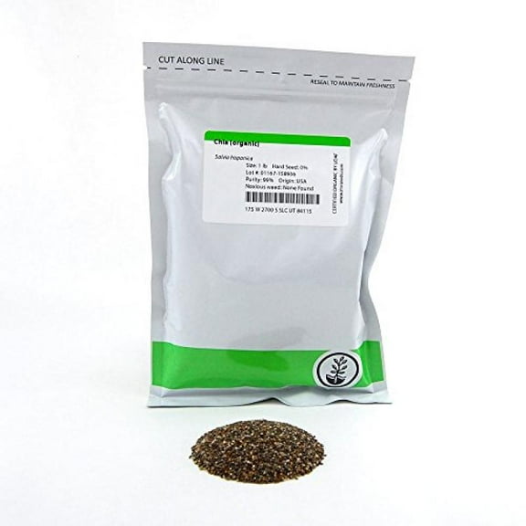 Chia Sprouting Seeds: 1 Lb - Non-GMO, Black Chia Seeds for Growing Microgreens, Sprouting, Growing Micro Chia Greens