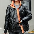 thumbnail image 4 of Veste en Coton à Col Montant Court Brillant pour Femmes, Mode Hiver, 4 of 9