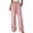Pink, variant on Women High Waisted Crinkle Straight Wide Leg Loose Casual Long Pants,Pants for Women White XL(XL)