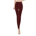 thumbnail image 2 of Women's Cotton Leggings Pants Long Wine M, 2 of 4