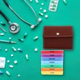 thumbnail image 4 of 1 Set Medicine Dispenser Weekly Pill Box Travel Medicine Box Portable Pills Case with Storage Bag, 4 of 9