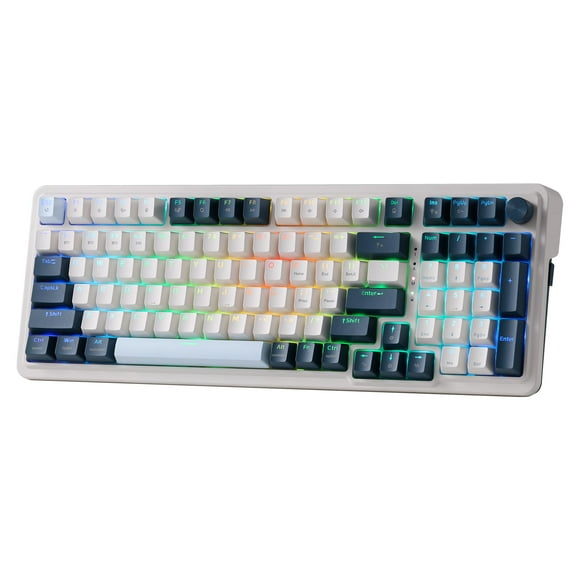Redragon K686 PRO 98 Keys Wireless Gasket RGB Gaming Keyboard, 3-Mode Win/Mac Mechanical Keyboard w/5-Layer Noise Dampening, Dedicated Knob Control & Hot-Swap