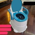 thumbnail image 4 of Portable Toilet, Odor Prevention Comfortable Sitting Indoor Commode Seats Portable Toilet Seats with Arms and Back for Elderly Pregnant Women Adults Hard Seat Ring, 4 of 9