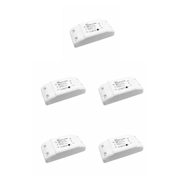 Transemion 2.4Ghz WiFi Smart Switch Mini Remote Control Breaker Timing Share Module Office Lamp Safety Accessories 5Set