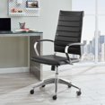 thumbnail image 2 of Computer Work Desk Chair, Black, Faux Vinyl Leather, Home Office Business, Modern Contemporary HB33125, 2 of 11