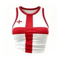 thumbnail image 5 of HUAXUN Women’s England Themed Crop Tank Top, Sleeveless Ribbed Top with Flag Print, Casual Form-Fitting Fan Wear, Breathable Summer Apparel, M-2XL (#012 Watermelon Red,L), 5 of 5
