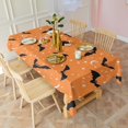 thumbnail image 3 of Halloween Bats with Moons and Stars Rectangle Tablecloth 60"x102",Waterproof Polyester Rectangle Table Cloth, Wipeable Spillproof Polyester Tablecloth for Dining, Camping, Indoor and Outdoor, 3 of 6