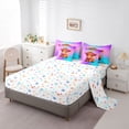 thumbnail image 5 of jejeloiu Cute Highland Cow 7-Piece Bedding Comforter Set,Rustic Farmhouse Cattle King Bedding Sets,Gradient Purple Pink Blue Bed Sheets For Girls,Luxury Bedroom Decor Reversible, 5 of 8