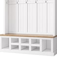 thumbnail image 5 of M optimized 78" Tall Hall Tree with Shoe Bench, 3-in-1 Entryway Coat Rack with Storage Bench, White, 5 of 9