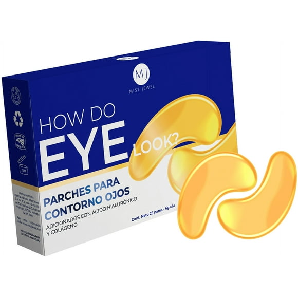 MIST JEWEL Paquete de 25 pares de Parches para el Contorno de Ojos, Anti Ojeras y Envejecimiento