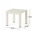 thumbnail image 2 of Miller Coral Outdoor 2 Seater Club Chair and Table Set, White and Light Teal, 2 of 10